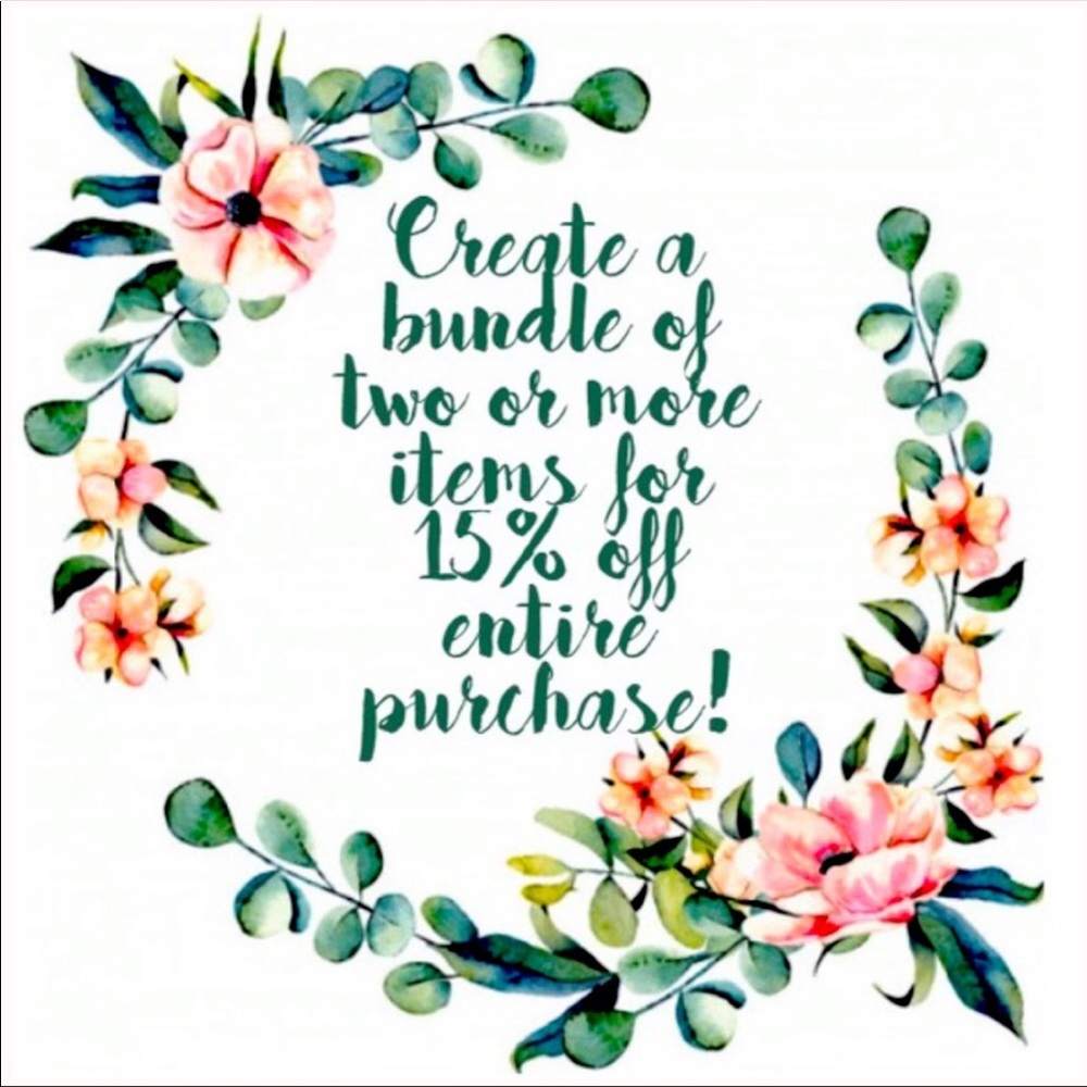 BUNDLE 2 or MORE ITEMS & SAVE 15%!!!